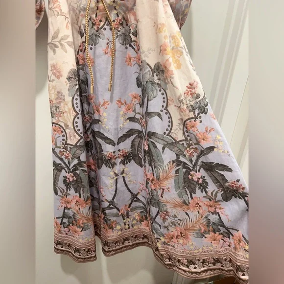 🔥NWT AU0 Zimmermann Wylie Off-The-Shoulder Midi-Dress - Picture 6 of 16